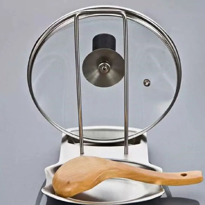 Stainless Steel Pot Lid & Utensil Rack — Multi‑Functional Kitchen Organiser