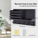 Wall-Mounted Wooden Key & Mail Rack with 5 Metal Hooks, Fittings Included