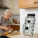 5-Tier Wall-Mounted Pot Lid Rack — Stainless Steel, Foldable, Space-Saving