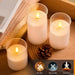 Acrylic Flameless Flickering Candles with Remote & Timer — Battery LED Pillars