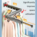Aluminium Folding Wall-Mounted Drying Rack — Space-Saving Collapsible Clothes Hanger