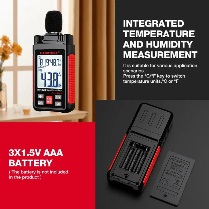 Digital Handheld Sound Level Meter HT602A / HT602B — 30–130 dB Mini Decibel Meter
