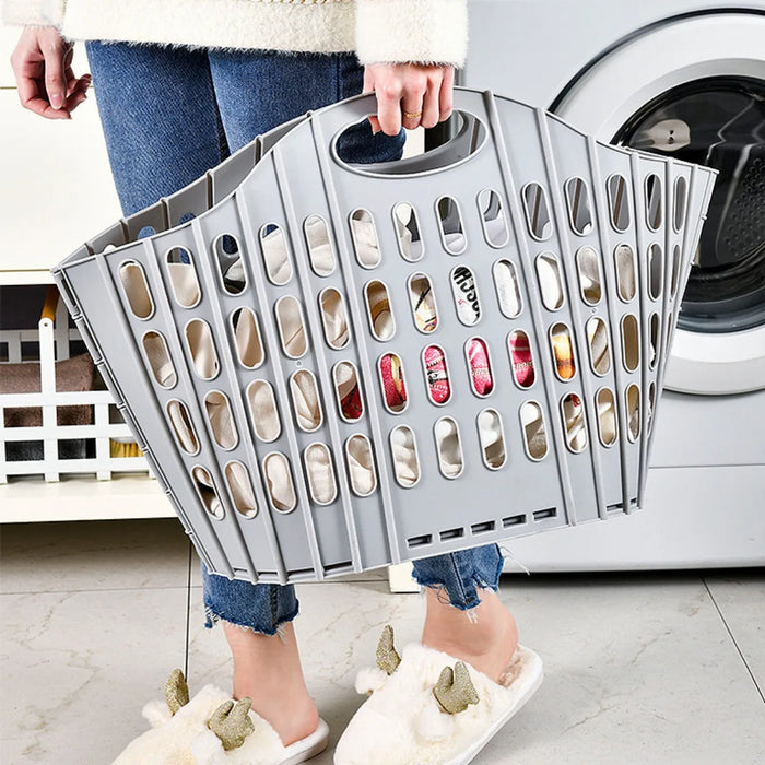Collapsible Laundry Hamper – Foldable, Portable Clothes Organiser for Home & Bathroom