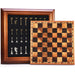 High‑end desktop 36cm (14in) wooden chess set with detachable metal pieces — king 6.3cm, gift box