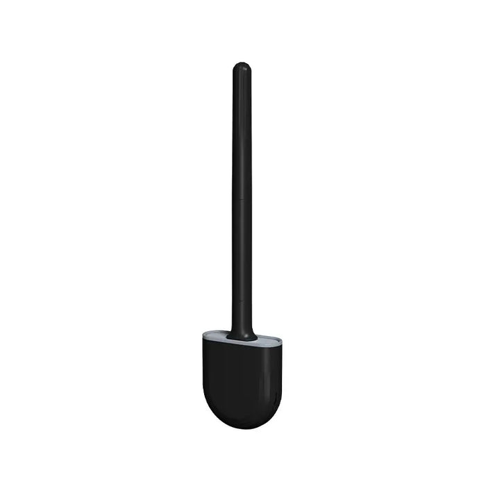 Wall-Mounted Soft TPR Toilet Brush with Removable Handle — Space-Saving