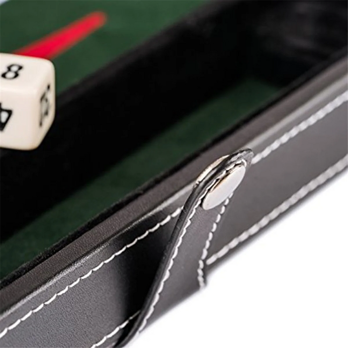 Classic Backgammon & Chess Set in Folding PU Leather Case – Portable Travel Game