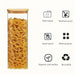 Square Borosilicate Glass Storage Jars with Bamboo Lids — 1450ml, 2 or 4 Pack