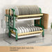 Compact Dish Drying Rack with Drainboard and Utensil Holder – Rust‑Proof Metal