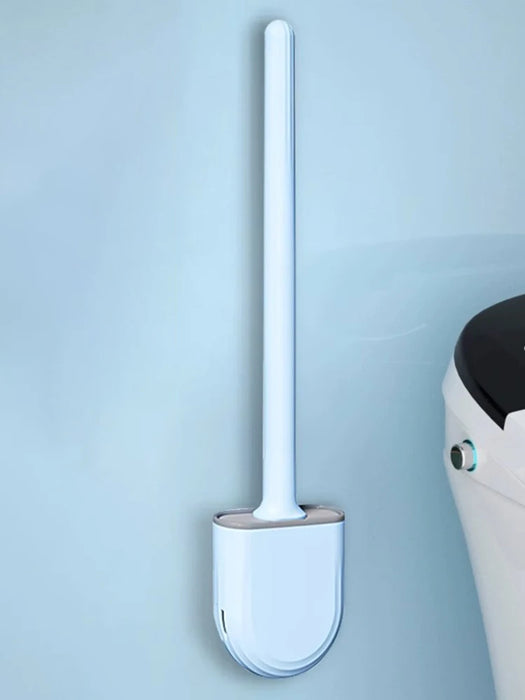 Wall-hanging Long-handle Toilet Brush with Silicone Head, 36×9×4 cm