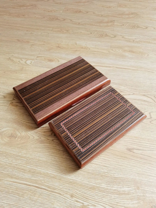 Handmade Luxury Wooden Backgammon Set – Portable Family Travel Game (11–19in)