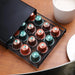 40-Capsule Coffee Pod Holder — Black Stainless Steel for Nespresso Capsules