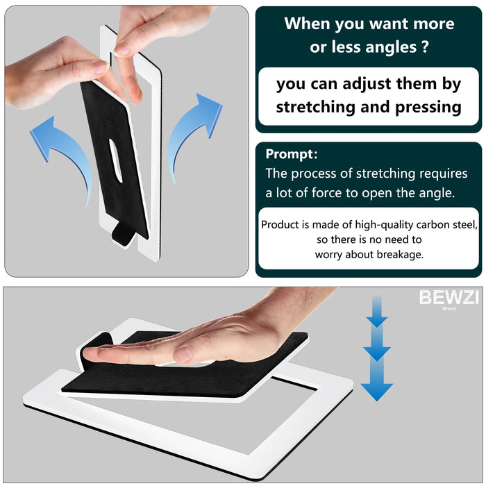 Desktop Speaker Stands — Carbon Steel 2‑Pack for Improved Stereo Sound & Shock Absorption