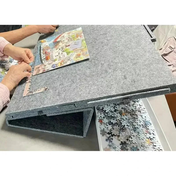 Large Felt Puzzle Table with 6 Drawers — Fits 1000-piece Puzzles