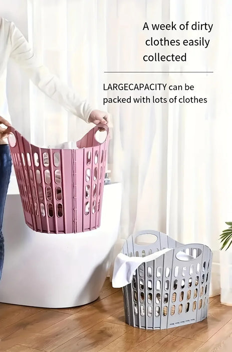 Collapsible Laundry Hamper – Foldable, Portable Clothes Organiser for Home & Bathroom