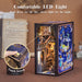 Book Nook Miniature Dollhouse Kit with Touch Light & Dust Cover — Nebula Common Room