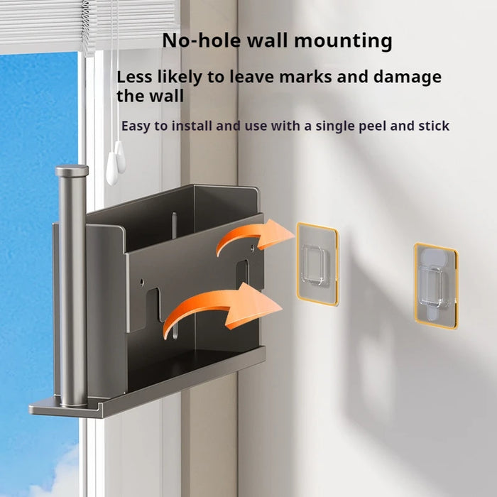 Adhesive Under-Cabinet Paper Towel Holder - Punch-Free Roll Dispenser
