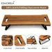 Acacia Wood Charcuterie Board with Handles & Folding Legs — Rectangular Serving Tray