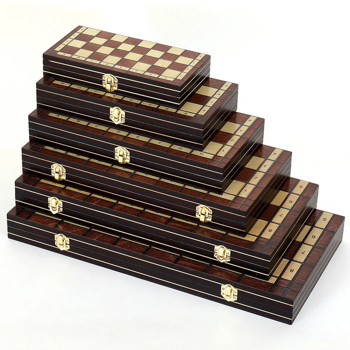 Magnetic Wooden Chess, Checkers & Backgammon Set — Foldable Travel Board with Extra Queens