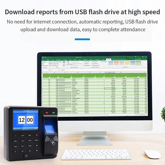 125kHz RFID Fingerprint Time & Attendance Terminal — Biometric Door Access Control