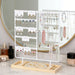 Metal Jewellery Organiser Stand with Wooden Tray — Multi‑Functional Storage