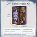 Book Nook Miniature Dollhouse Kit with Touch Light & Dust Cover — Nebula Common Room