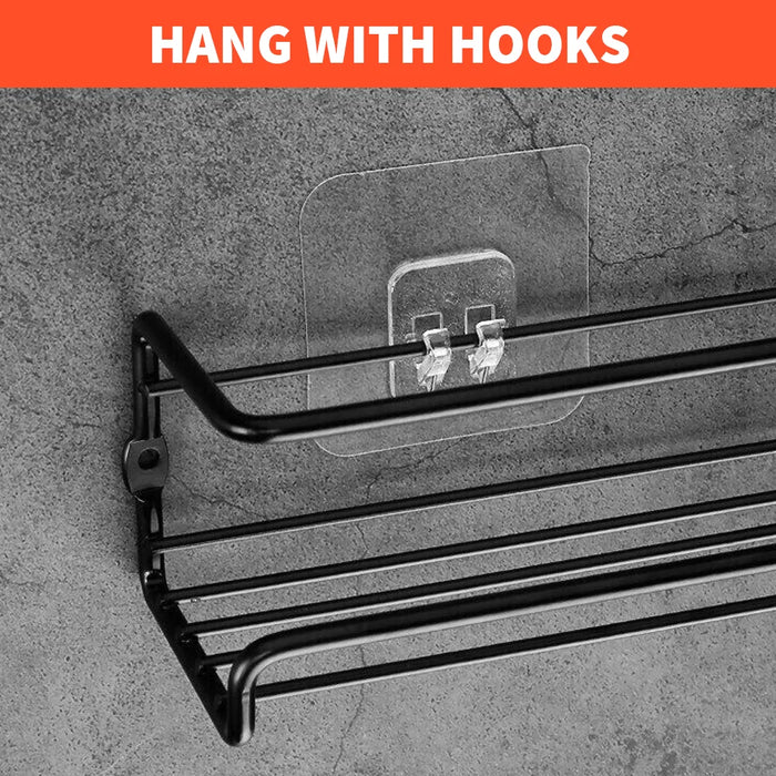 2 or 4‑Pack Spice Jar Rack – Kitchen Cupboard Door & Wall Organiser