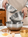 Stainless Steel Cooking Mixing Bowl with Scale — Large Capacity