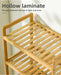 Adjustable Bamboo Laundry Hamper & Bathroom Rack with Pull-Out Shelves