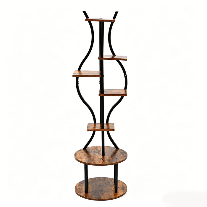 145cm Tall 7-Tier Corner Metal Plant Stand – Indoor & Outdoor Flower Rack