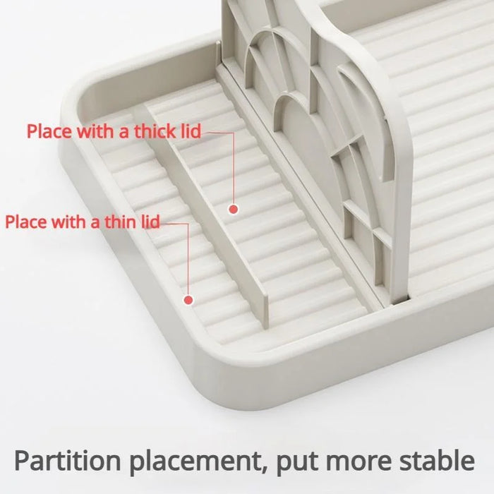 Spoon, Spatula & Lid Rest Rack – Compact Pan Lid Holder for Kitchen