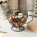 Metal Coffee Capsule Holder – Large Capacity Coffee Cup Pod Organizer (Black or Gold)