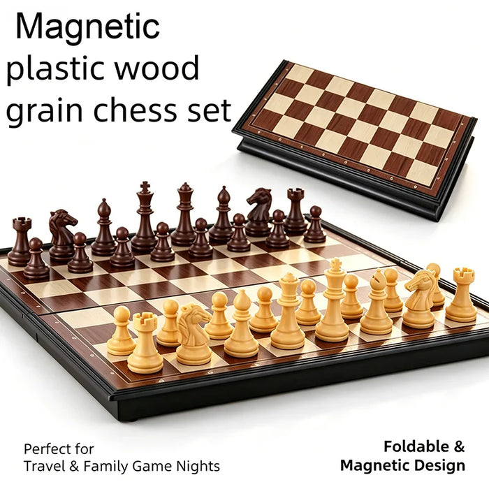 24cm Foldable Magnetic Chess Set — Tabletop Game (QLYX02)
