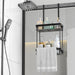 QH Dual-Tier Shower Caddy — Metal & Plastic Bathroom Shelf (Wall or Over-Door)