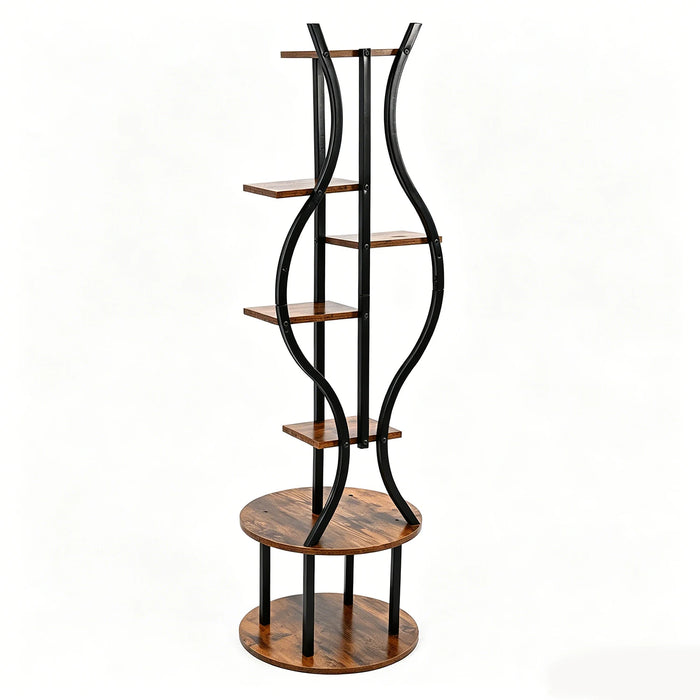 145cm Tall 7-Tier Corner Metal Plant Stand – Indoor & Outdoor Flower Rack