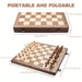 Magnetic Wooden Chess Set 39.37cm (15.5in) Folding Travel Board with 2 Extra Queens