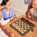 39cm (15in) Foldable Handmade Wooden Chess Set with Extra Queens