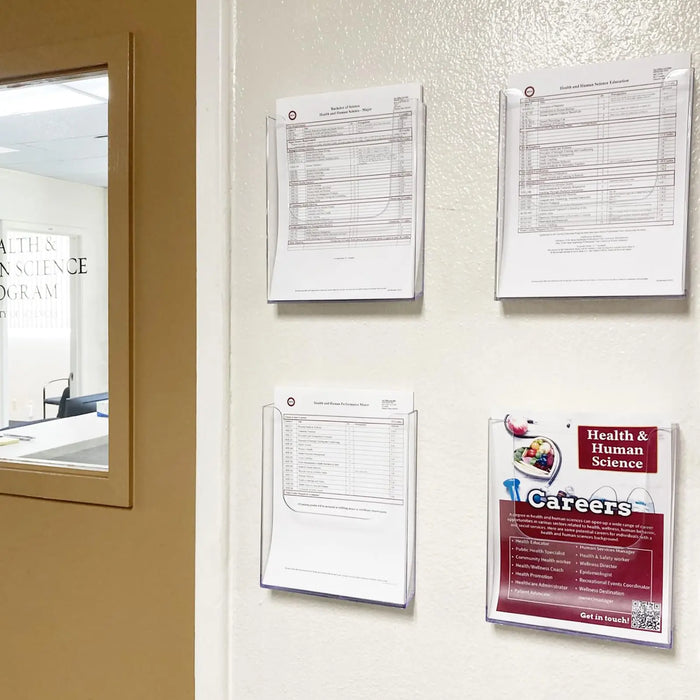 A4/A5 Wall-Mounted Clear Acrylic Brochure & Flyer Holder — Magnetic Options