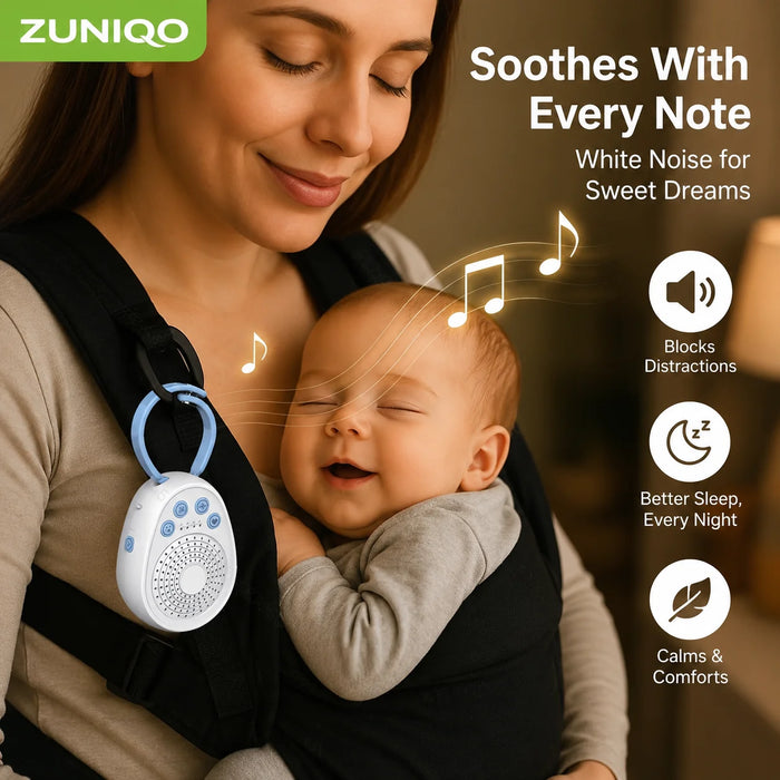 Baby White Noise Machine — Sleep in 3 Minutes, 20 Soothing Sounds, USB Rechargeable