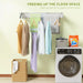 80cm Wall-Mounted Foldable Laundry Rack — 5-Rod White Stainless Steel