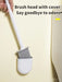 Wall-hanging Long-handle Toilet Brush with Silicone Head, 36×9×4 cm