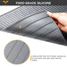 Silicone Kitchen Drain Mat — Non-Slip Heat-Resistant Drying Pad, Rectangle Trivet (Grey, S/M/L)