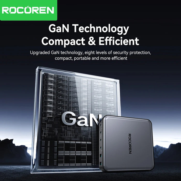 200W GaN 6-in-1 Desktop USB-C PD Charger — 4× USB-C, 2× USB-A