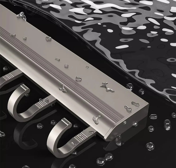 Drill-Free Wall-Mounted Aluminium Hook Rack — 6/8/10 Hook Options