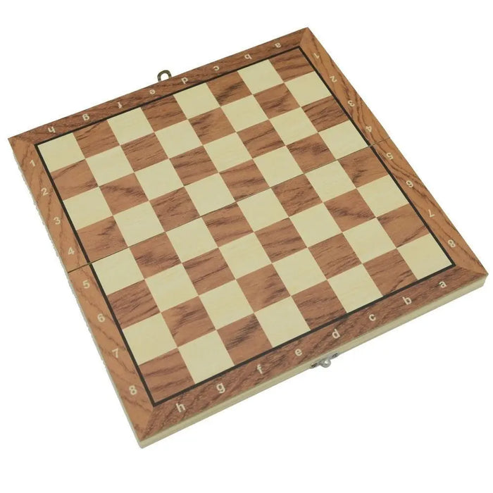 Solid Wooden Magnetic Foldable International Chess Set — Educational Game