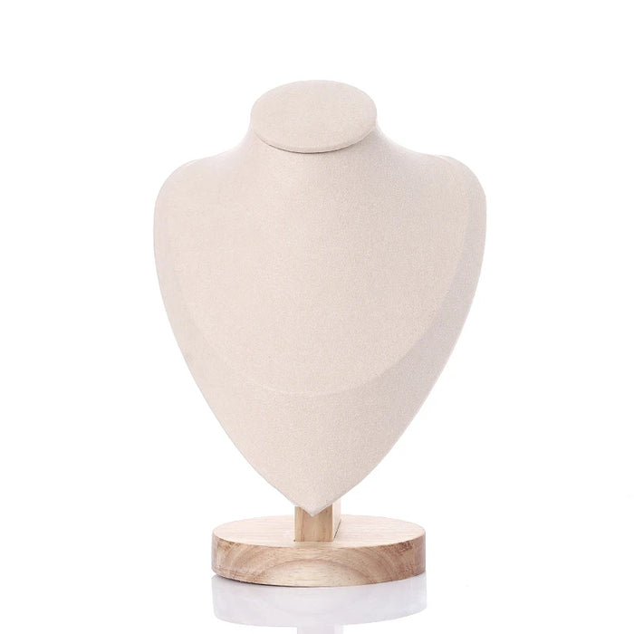 Wooden Jewellery Bust — Mannequin Necklace Stand and Display Prop