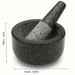 Polished Granite Mortar and Pestle for Herbs, Salsa & Avocado (3.74 x 1.97in)