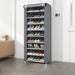 Multi-Tier Shoe Cabinet with Dust-Proof Rolling Shutter — 6/8/10 Tiers, Space-Saving