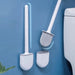 Wall-hanging Long-handle Toilet Brush with Silicone Head, 36×9×4 cm