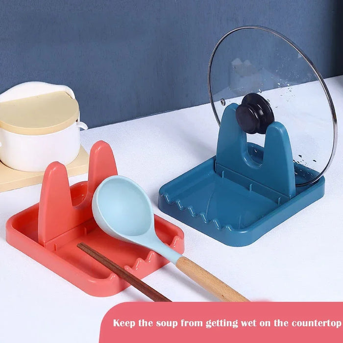 Foldable Pot Lid & Utensil Rack – ABS Plastic Kitchen Organizer
