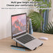 Foldable Laptop Cooling Stand with Single Fan - Portable Elevated Notebook Holder